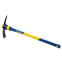 Estwing 2.5-Pound Pick Mattock, 36-Inch Fiberglass Handle, Ideal for Hoeing in Tight Quarters or Rocky Soil