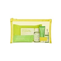Green Tomato Travel Kit, cleansing tissue, pore cleaner, skin hydrating, pore lifting, and sun protection, Korean skincare