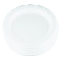 9PWQR 9 in White Laminated Foam Plate (Case of 500)