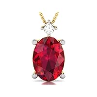 Tortoise Shape Lab Made Red Ruby 925 Sterling Silver Pendant Necklace with Cubic Zirconia Link Chain 18
