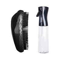 Tangle Teezer | The Original Detangling Brush and Fine Mist Spray Bottle (Panther Black and Black Spray)