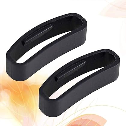 UKCOCO 5pcs Rubber Leather Watch Band Strap Loops Silicone Replacement Watch Bands Keeper Holder Retainer Compatible for SUUNTO CORE Black