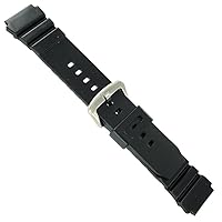 20mm Milano Black Rubber Relief Back Waterproof Watch Band Strap Long C123