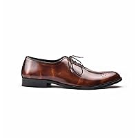 Men's Dress Oxford Shoes Genuine Leather Brogue Style Lace-Up Office Men's Oxfords