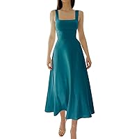 Women's Summer Dresses 2023 Elegant Tunic Waisted Long Dress Casual Floral Short Sleeve Mini Dress Dresses, S-XL