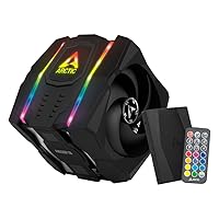 ARCTIC Freezer 50 (incl. A-RGB Controller) - Multi Compatible Dual Tower CPU Fan with A-RGB, CPU Air Cooler for AMD and Intel, Two Pressure-Optimised Fans, 6 Heatpipes, Incl. MX-4 Thermal Paste