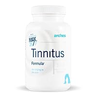 Arches Tinnitus Formula - Now with Ginkgo Max 26/7 - Natural Tinnitus Treatment for Relief from Ringing Ears - 100 Count Bottle - 25 Day Supply