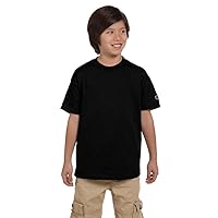 Champion Youth 6.1 oz. Tagless T-Shirt, Black, M