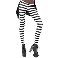 QZUnique Leggings for Women, Halloween Full-Length Printed Legging Footless Elastic Yoga Pants, Regular and Plus Size