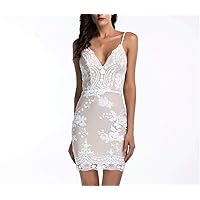 Spring and summer sexy cocktail dresses, beautiful sequins, backless V-neck party dresses, elegant prom dresses