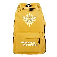 Monster Hunter MH Anime Cosplay Luminous Backpack Casual Daypack Day Trip Travel Hiking Bag Carry on Bags Yellow /2
