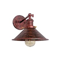 Retro Industrial Iron Wall Lamps Bar Cafe Creative Metal Vintage Wall Lights Decorative Telescopic Turning Wall Sconce E27 Base Wall Lantern Fixture for Balcony Staircase Bar,Red Copper