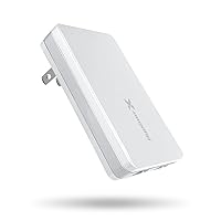 Flat Dual USB C Slim Wall Charger, PD 67w GaN Fast Charging Block 2 Type C Multi Port Foldable Plug for iPhone 15 14 13 Pro Max iPad MacBook Air Galaxy S23 S22 More (White Grey)