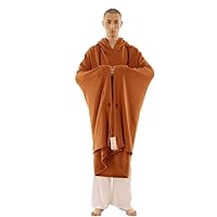Meditation Buddhist Hooded Cloak Coat Women Men Outfit Oversize Coat