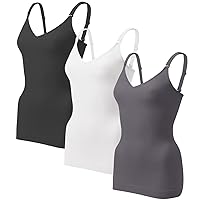 Women's Shapewear Tummy Control Tank Tops - CrissCross Adjustable Straps Seamless Body Shaper Compression Camisole