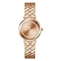 GUESS Women's 34mm Watch - Rose Gold Tone Bracelet Rose Gold Dial Rose Gold Tone Case