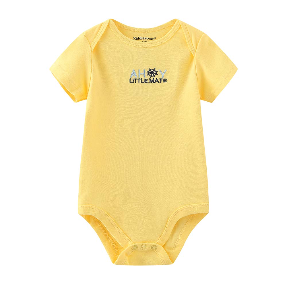 Kiddiezoom Unisex Baby 5-Pack Short-Sleeve Bodysuit