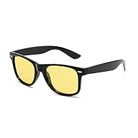 Night Vision Driving Glasses, Polarized Anti-Glare UV400 Clear Yellow Tinted Glasses for Women Men Fishing Fashion