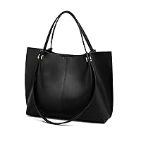 FOXLOVER Genuine Leather Shoulder Bags for Women Large Capacity Women's Tote Top-Handle Handbags with 2 Ways