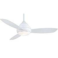 MINKA-AIRE F476L-WH Concept I Wet 52 Inch Outdoor Ceiling Fan with Integrated 14W LED Light in White Finish