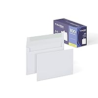 Columbian Invitation Self Seal Envelopes, 100/Box, 4 x 6 Inches for Photos & Cards, Release & Seal Peel and Seal Strip, Square Flap, White (COLO228)