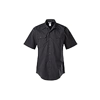 Vertx Mens Phantom LT Tactical Shirt, Short Sleeve Breathable Work Shirts with Easy Access Pockets, Stretchable, Rip Stop Fabric for Police, Security, Military, Smoke Grey, Large