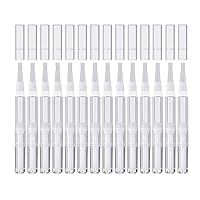 20-Pack 3ml Transparent Twist Pens with Brush Tip Empty cuticle oil Eyelash Growth Liquid Nail Oil Cosmetic Lip Gloss Container Applicators