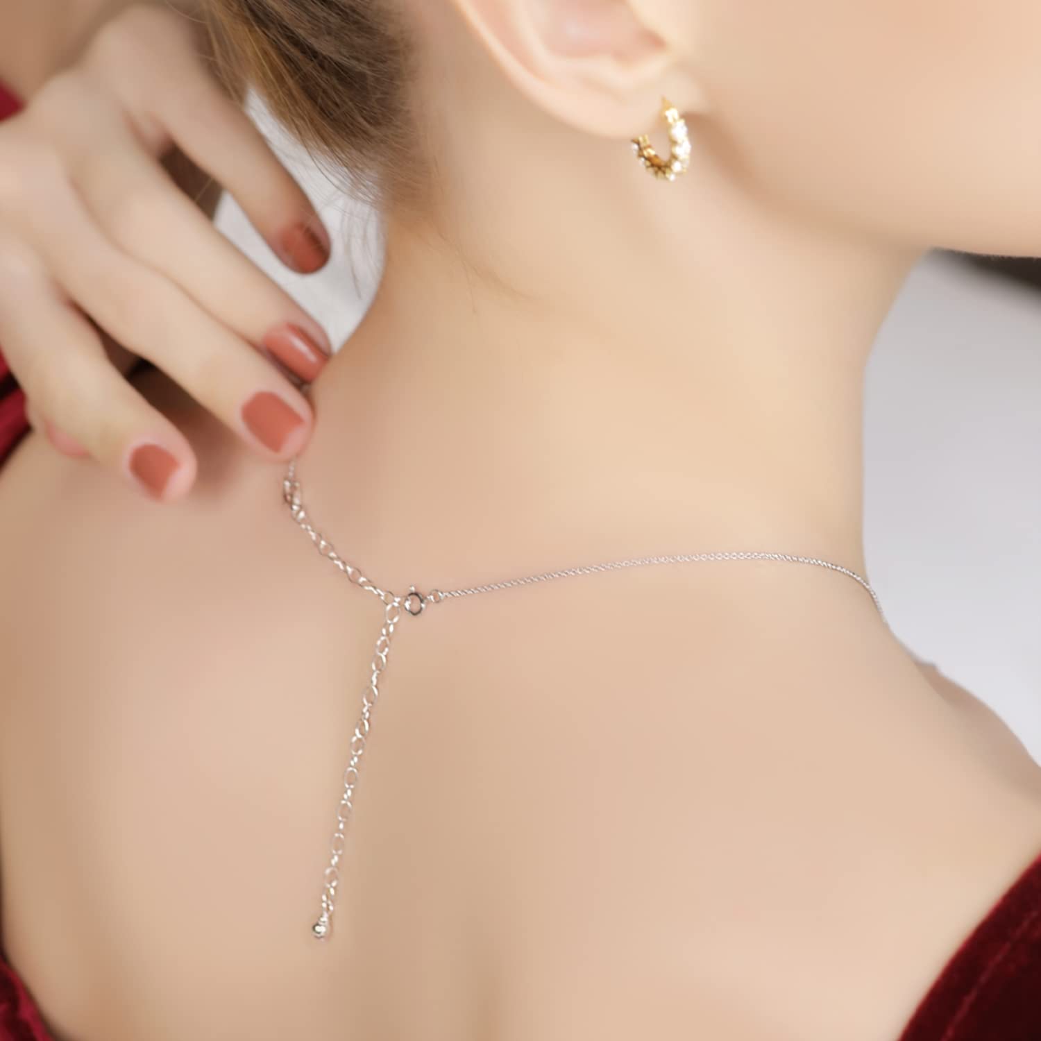 Sterling Silver Pendant Necklace Bracelet Anklet Chain Extenders for Women Men, 1