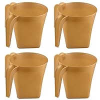 YBM Home Square Plastic Wash Cup, long-lasting, for Ritual hand washing, 1332Gold-4