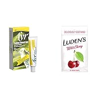 AYR Saline Nasal Gel, with Soothing Aloe, 0.5oz Tube & Luden's Wild Cherry Throat Drops, 30 Count