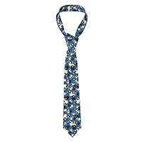 Checkered Rhombus Pattern Print Novelty Men'S Neckties Fashionable Funny Skinny Ties For Weddings, Business,Parties