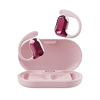 Out of Ear Earless Headphones Bluetooth Open Outer Ear Wireless Headphones Outside The Ear Open Ear Earbuds Buds Wireless Ear Hanging Bluetooth Headset Bone Air Conduction Earbuds Pink