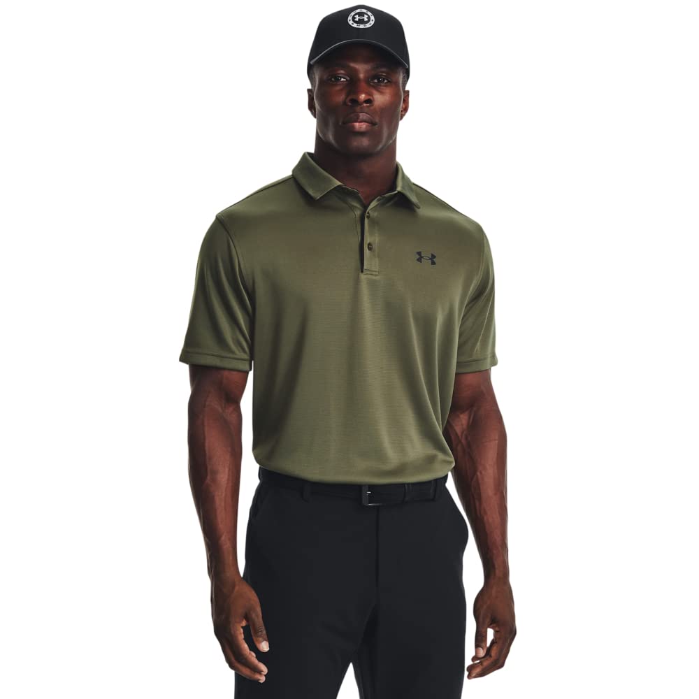 Under Armour Men's Tech Golf Polo , (390) Marine OD Green / / Black , XX-Large