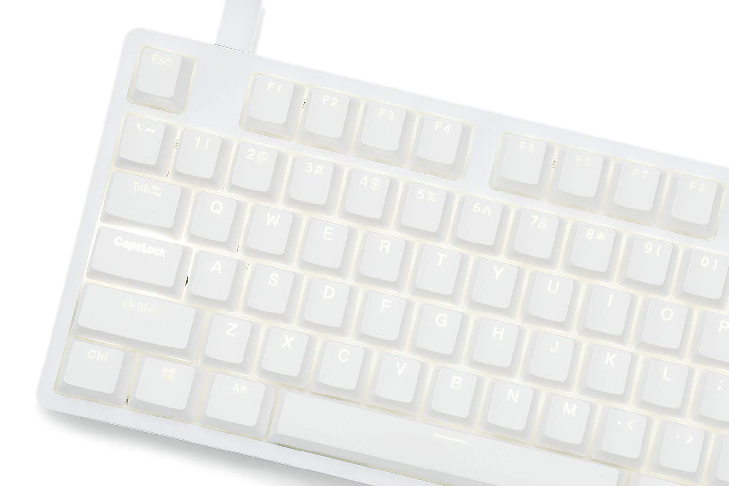 DROP ENTR Mechanical Keyboard - Tenkeyless Aluminum Case, Doubleshot Shine-Through PBT Keycaps, N-Key Rollover, USB-C, White Backlit LED, Fast & Linear Switches (Silver/White, Gateron Yellow)