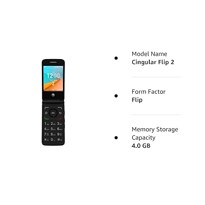 AT&T PREPAID Cingular Flip 2 Prepaid Feature Phone - Dark Gray (4 GB)