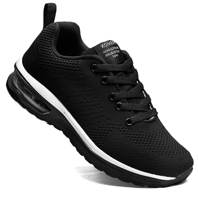 Women's Breathable Comfortable Sport Shoes With Air Cushion Sole,  Lightweight, Slip Resistant, Black Running Shoes, Casual Walking Shoes |  SHEIN