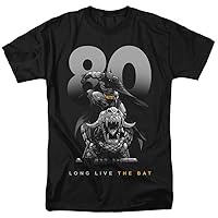 Batman T-Shirt 80 Years Long Live The Bat Black Tee