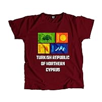 Turkish Republic of Northern Cyprus Seasons Unisex T-Shirt (Maroon)