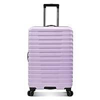 U.S. Traveler Boren Polycarbonate Hardside Rugged Travel Suitcase Luggage with 8 Spinner Wheels, Aluminum Handle, Lavender, Checked-Medium 26-Inch