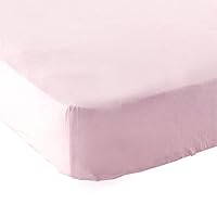 Luvable Friends Unisex Baby Fitted Playard Sheet, Pink, One Size