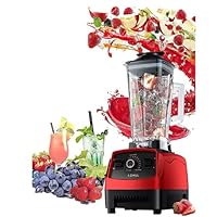 Powerful 4500-Watt Professional high speed Blender, Personal Blender for Shakes and Smoothies, High-Power Juice, Soups, Stainless Steel Blades, Easy Self-Cleaning, RED, 15 Gear, (FFDG546)