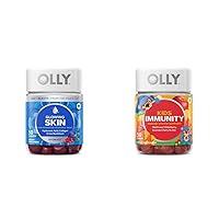 Glowing Skin (50 Count) & Kids Immunity Gummy (50 Count) - Hyaluronic Acid, Collagen, Elderberry, Vitamin C, Zinc