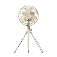 Ceiling Fan, Outdoor Cooling Fan 4000mAh Rechargeable Standing Fans with Adjustable Tripod BBQ Fan 4 Speeds Cooling Fan Camping