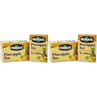 Herbacil Pineapple Tea, Herbal Tea with Dehydrated Pineapple Fruit, Caffeine - Free, 4-Pack of 25 bags per box (50 Tea Bags)