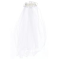 Girls First Communion Veil - 1st Communion Veil Holy - Head Pieces for Catholic Accessories - Velos de Primera Comunion