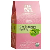 Secrets Of Tea Fertility Tea with Organic Chasteberry & Red Raspberry Leaf to Help With Conception, Ovulation and Regular Menstrual Cycles, 40 Cups (1 Pack)