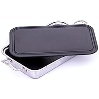 Char-Broil 3526981P04 Grill Plus Roasting Pan & Cutting Board, Stainless and Black
