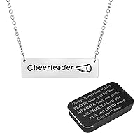 Cheerleader Necklaces Cheerleader Gifts for Girls Cheerleading Coach Gifts Cheerleader Pendant Necklace With Inspirational Jewelry Box