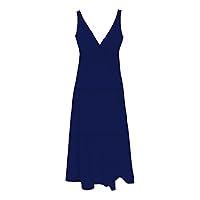 Taylor Women's Petite Fit & Flare Midi Dress (Navy, 4P)
