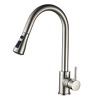 Copper Kitchen Faucet Electroplating Belt Pulls Out Spray Head Faucet Hot and Cold Mixer Mixer Faucet Bath Kitchen Basin Kitchen Sink Faucet Rotation